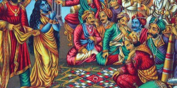 Alt: En tegning som viser hinduer som spiller på land